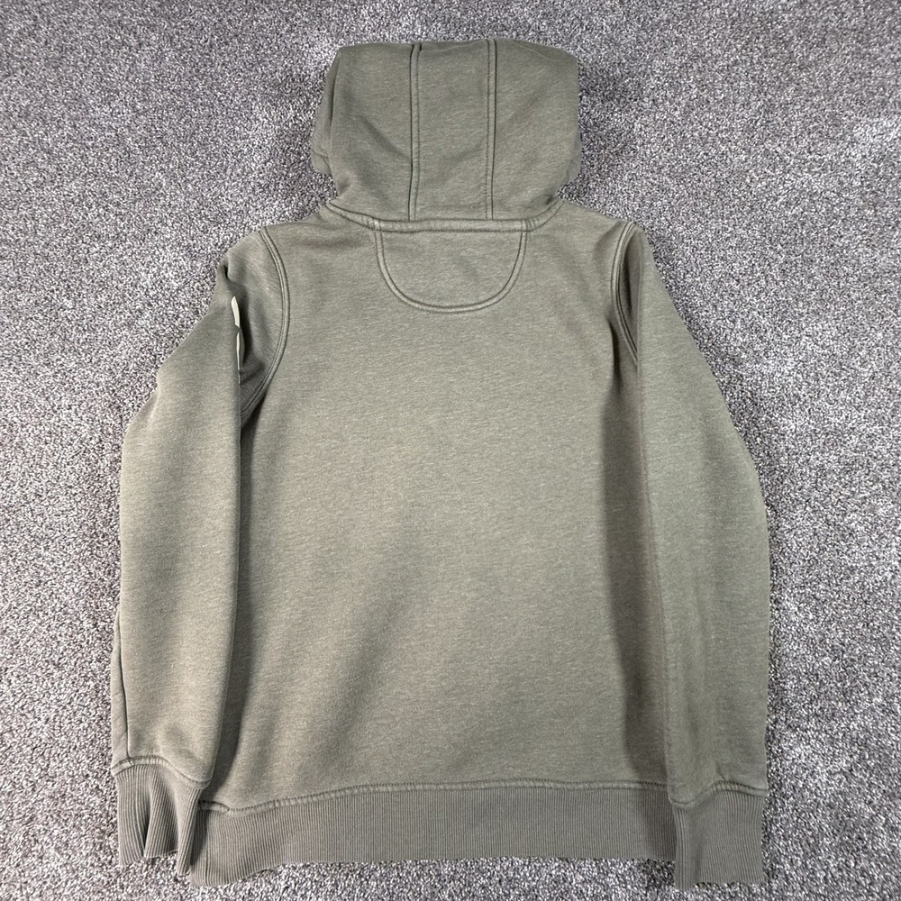 Carhartt Womens S 4-6 Olive Green Pullover Hoodie Spellout Logo Relaxed Fit - Picture 5 of 9